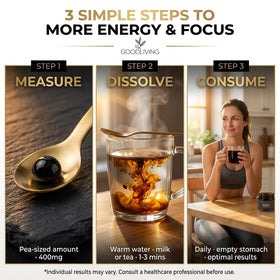 GoodLiving Résine de Shilajit Himalayen 30g avec cuillère