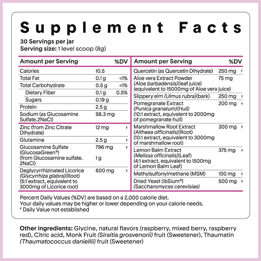 Goodness Lover Gut Soothe & Glow nutritional information