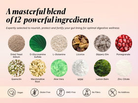 Goodness Lover Gut Soothe & Glow powder in a scoop
