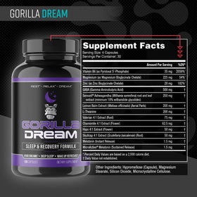 Gorilla Mind Dream Complément Sommeil 120 Capsules emballage