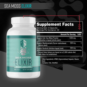 Gorilla Mind Elixir de Mousse de Mer 90 Capsules emballage