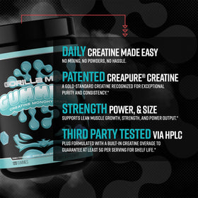 Gorilla Mind Gummies Créatine 5g avec fruits