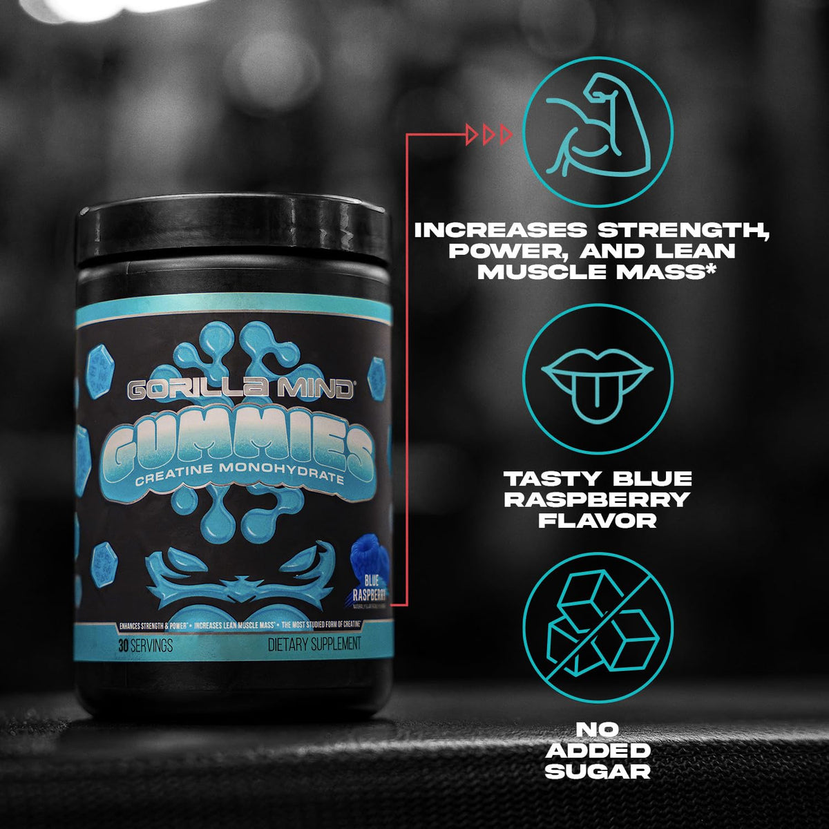 Gorilla Mind Gummies Créatine 5g Creapure packaging