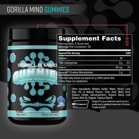Gorilla Mind Gummies Créatine 5g détail des gummies
