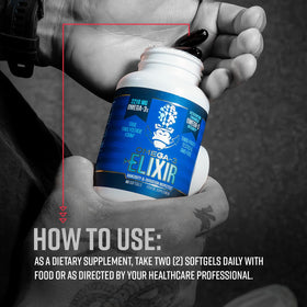 Gorilla Mind Omega-3 Elixir 2210mg gélule ouverte montrant le contenu