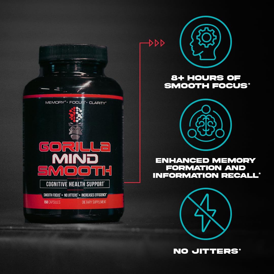 Gorilla Mind Smooth Nootropic 90 Capsules emballage