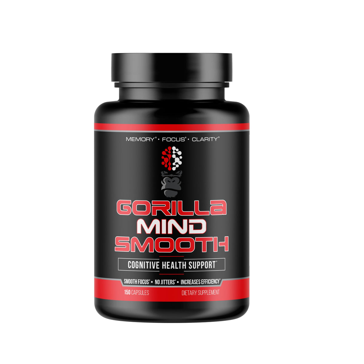 Gorilla Mind Smooth Nootropic 90 Capsules vue avant