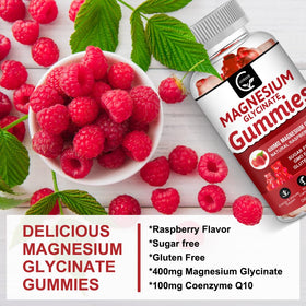 GORNVB Gomme de Glycinate de Magnésium 400mg dans un bol