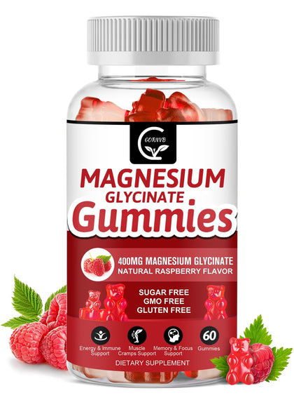 GORNVB Gomme de Glycinate de Magnésium 400mg vue avant avec emballage