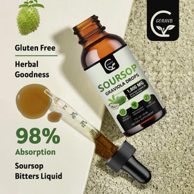 GORNVB Graviola Soursop Gouttes Liquides 1800mg avec dosette
