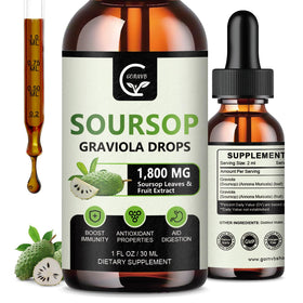GORNVB Graviola Soursop Gouttes Liquides 1800mg Flacon avant