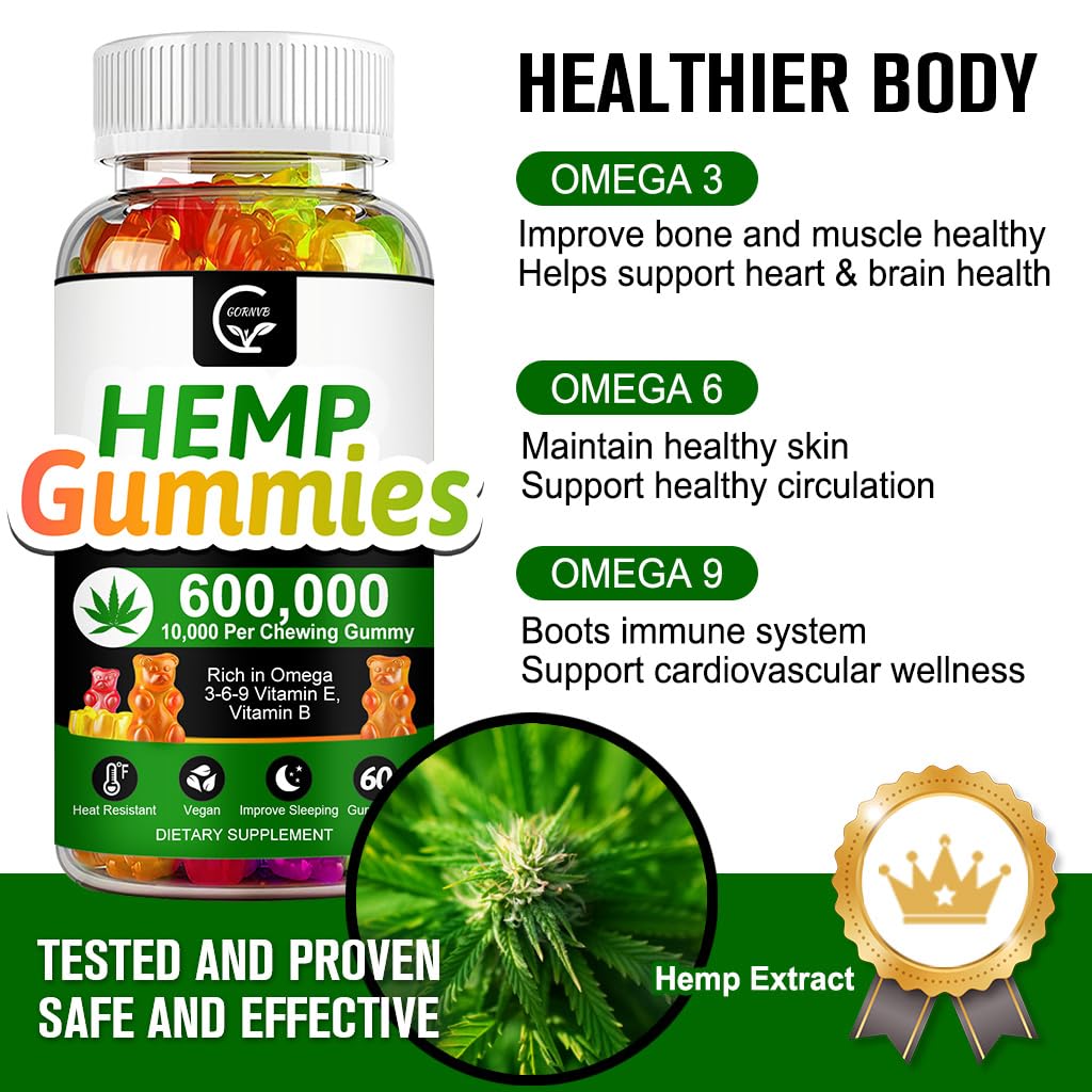 GORNVB Gummies au Chanvre 600 000 gummies en forme amusante
