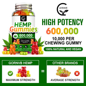 GORNVB Gummies au Chanvre 600 000 paquet arrière