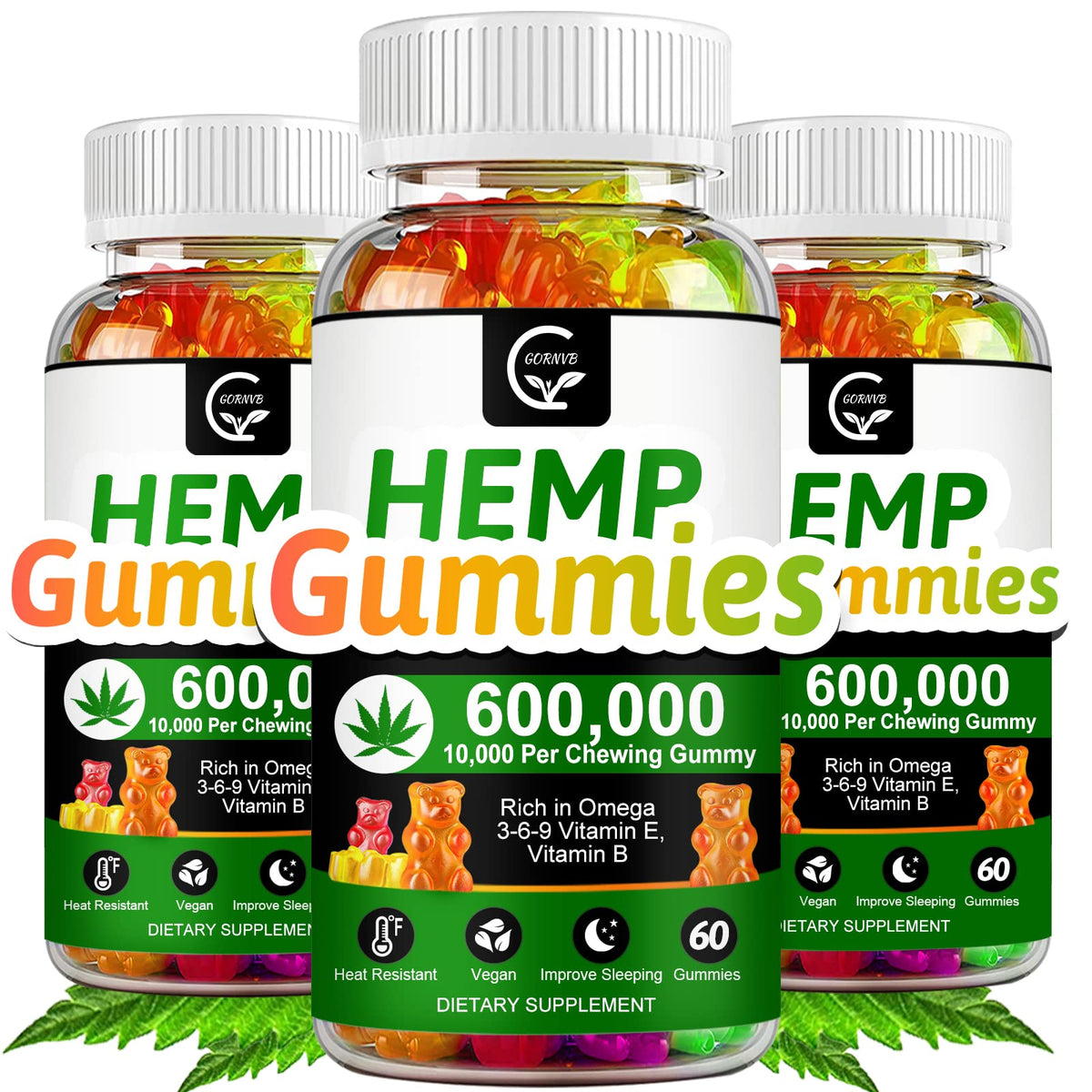 GORNVB Gummies au Chanvre 600 000 paquet avant
