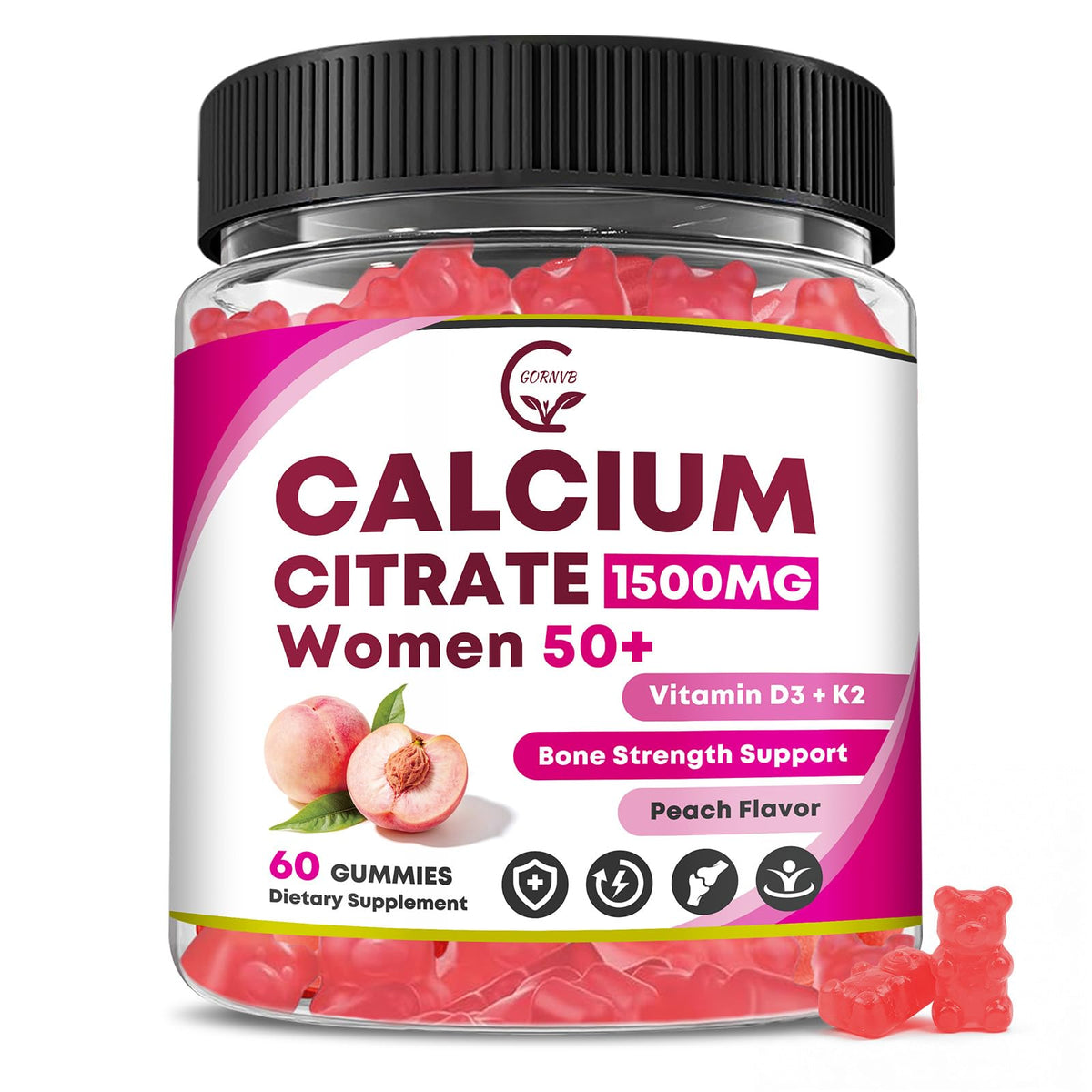 GORNVB Gummies Calcium Citrate 1500 mg packaging view