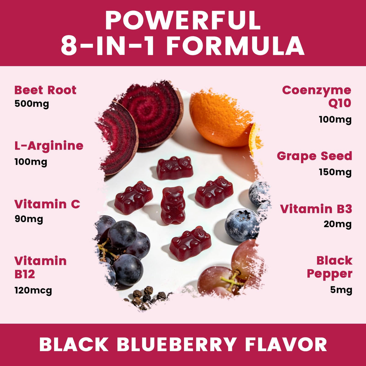 GORNVB Gummies de Betterave avec une portion de gommes