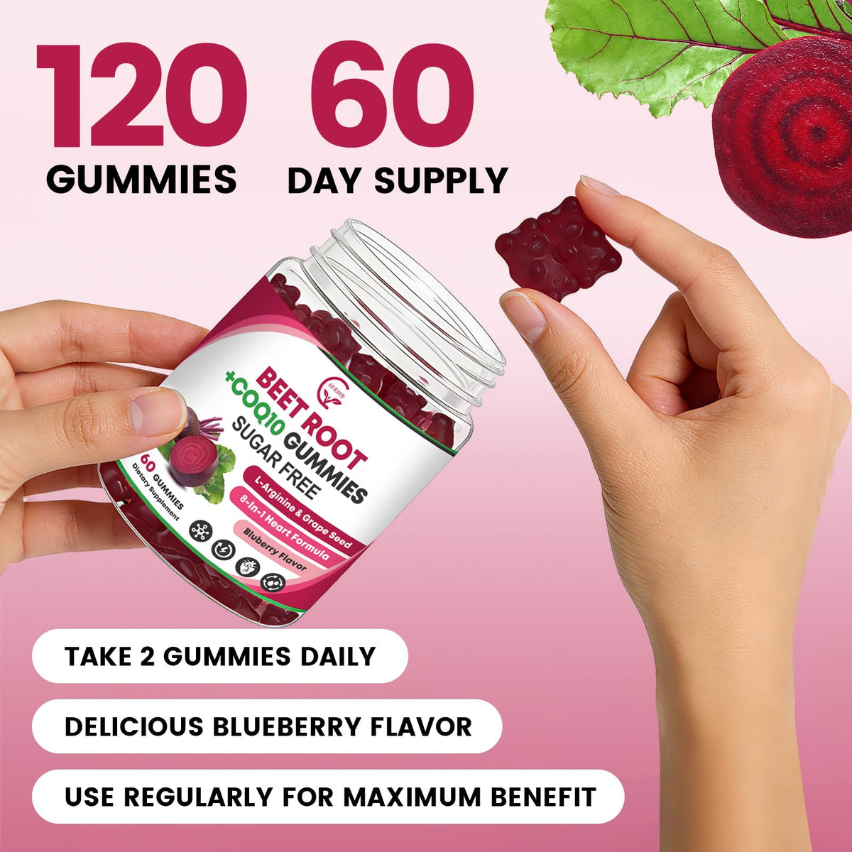 GORNVB Gummies de Betterave avec une vue rapprochée des gommes
