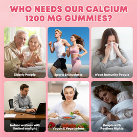 GORNVB Gummies de Citrate de Calcium 1200 mg, vue de l'arrière