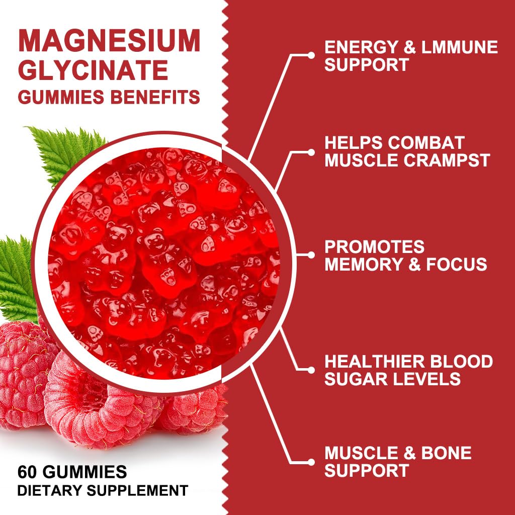 GORNVB Gummies de Glycinate de Magnésium, prises dans la main