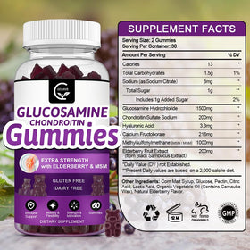 GORNVB Gummies Glucosamine Chondroitin avec plusieurs gummies en forme