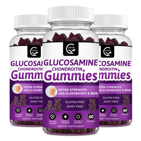 GORNVB Gummies Glucosamine Chondroitin paquet avant avec des gummies visibles