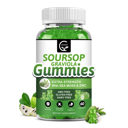 GORNVB Gummies Graviola Bio 2200mg vue de face avec emballage