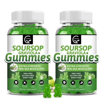 GORNVB Gummies Graviola Soursop 2200mg pot de 120 gummies