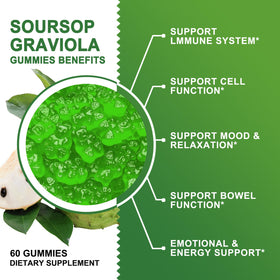 GORNVB Gummies Graviola Soursop avec extrait d'algue marine