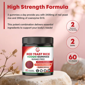 GORNVB gummies Riz de Levure Rouge et CoQ10 en gros plan