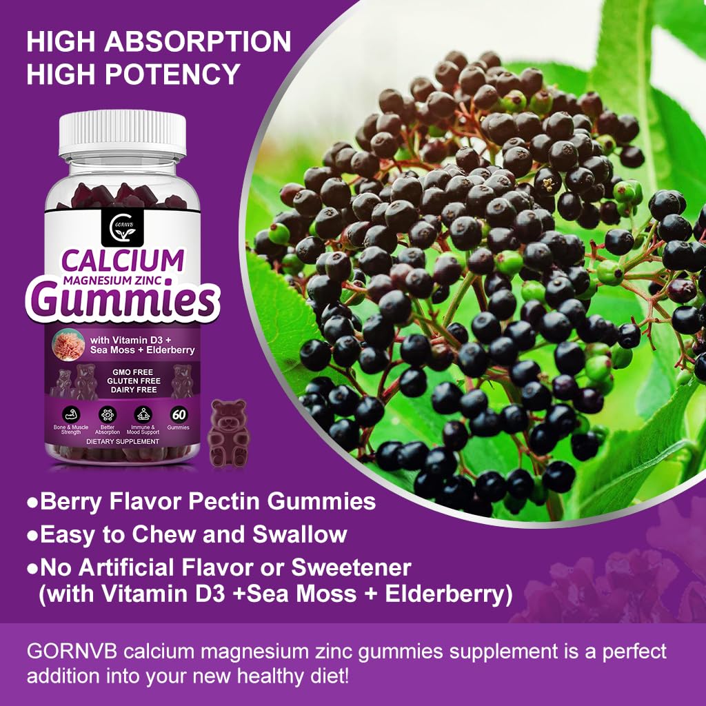 GORNVB Gummies sur fond de fruits et algues marines