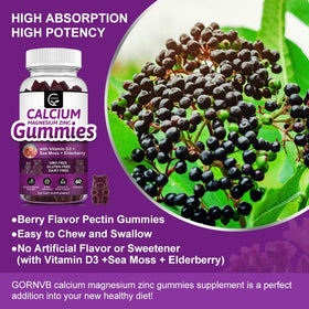 GORNVB Gummies sur fond de fruits et algues marines