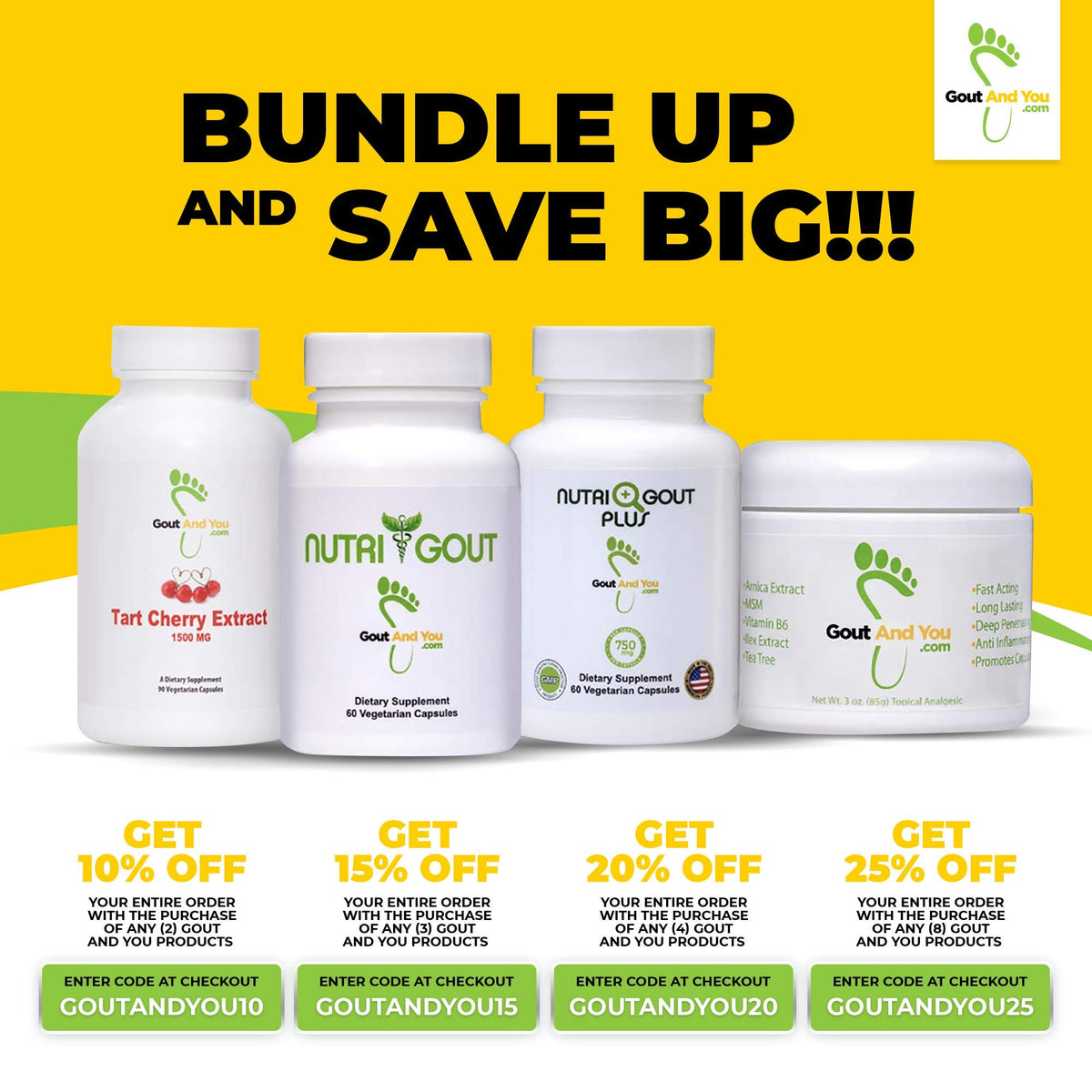 Gout and You NutriGout capsules with natural ingredients