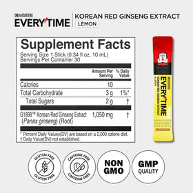 Goût citronné d'extrait de ginseng coréen