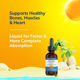 Goutte de complément liquide D3 K2 Omega 3 Passion 4 Life sur une cuillère