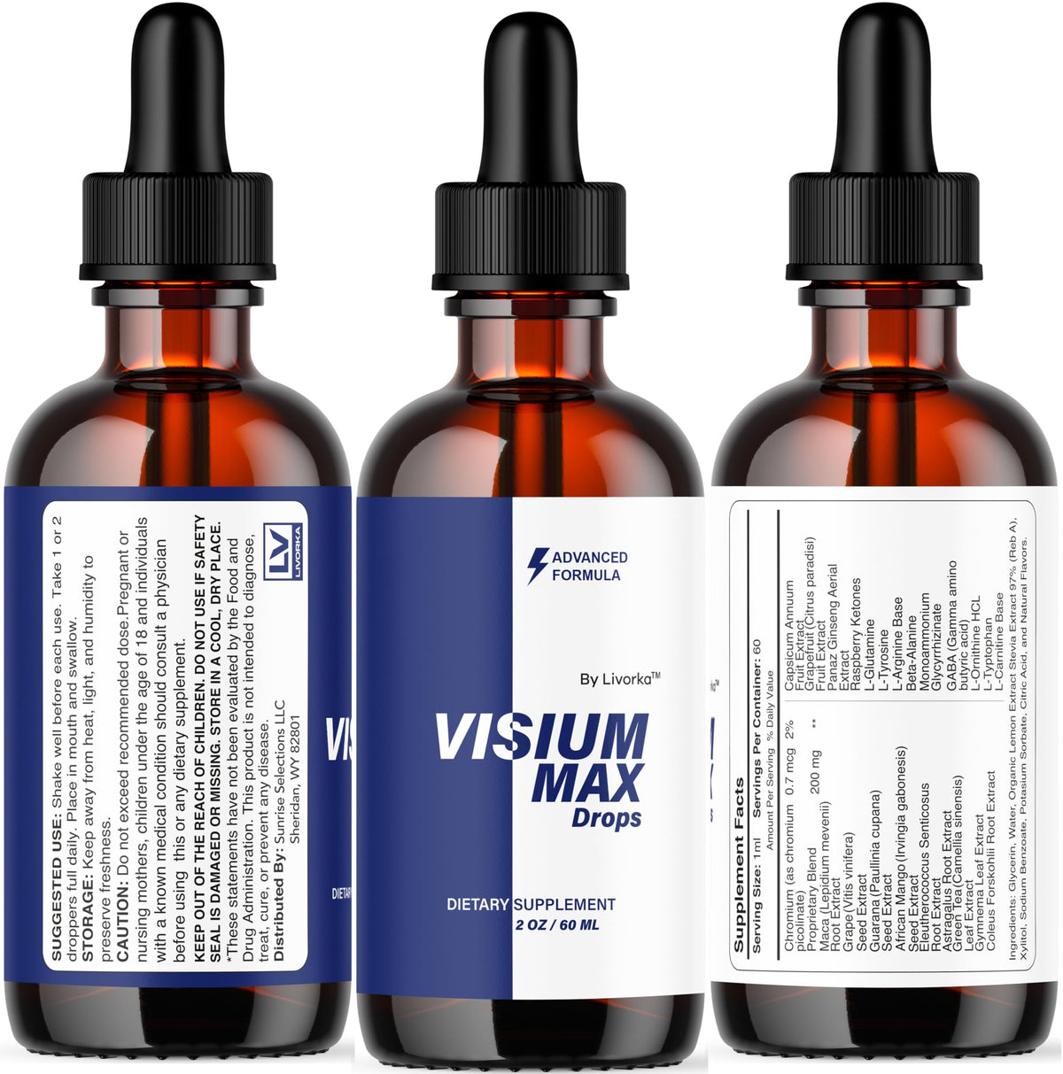 Goutte de LIVORKA Visium Max Drops sur une cuillère