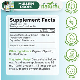 Goutte de Mullein Bio Why Not Natural sur fond neutre
