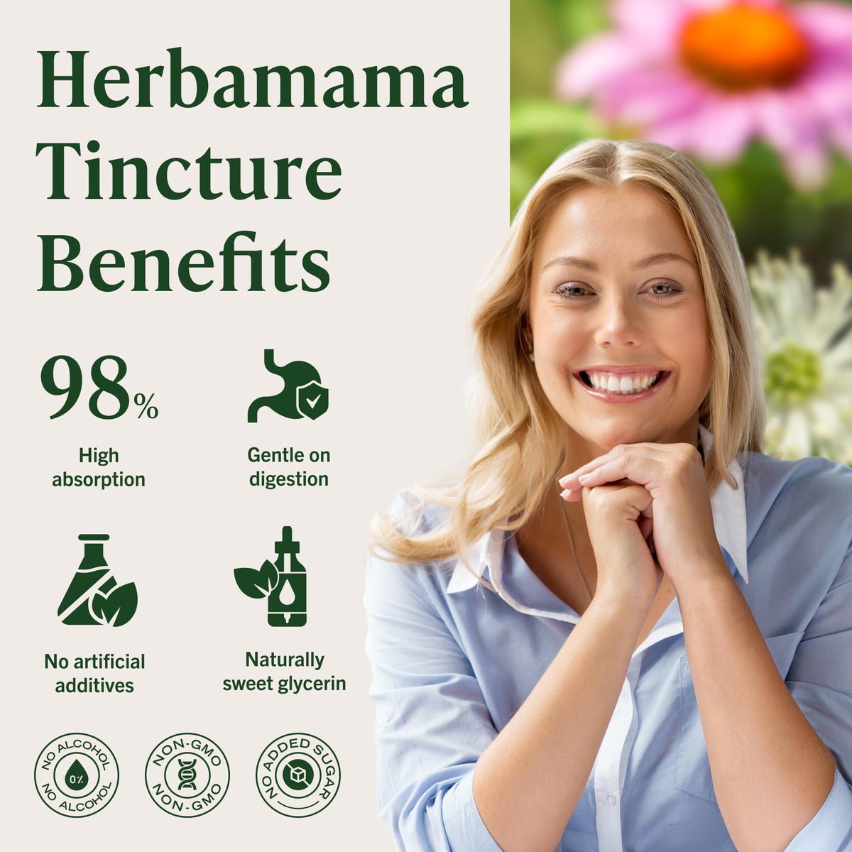 Goutte de teinture d'Echinacea sur une cuillère
