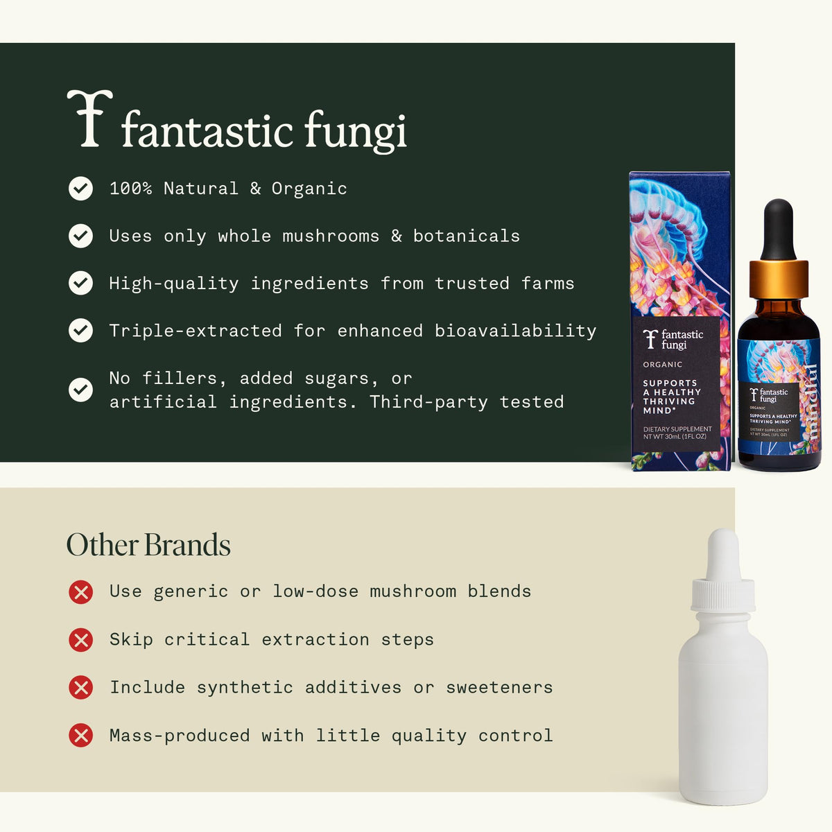 Goutte de Tincture de Champignon Lion's Mane dans une boisson