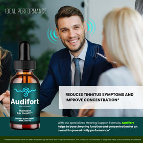 Gouttes Audifort en utilisation, goutte à goutte