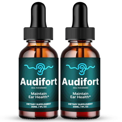 Gouttes Audifort pour acouphènes, flacon vue avant