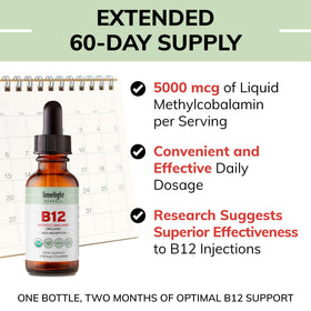 Gouttes B12 bio LIMELIGHT HERBALS dans un environnement naturel