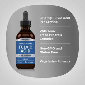 Gouttes d'acide fulvique Piping Rock sur fond neutre