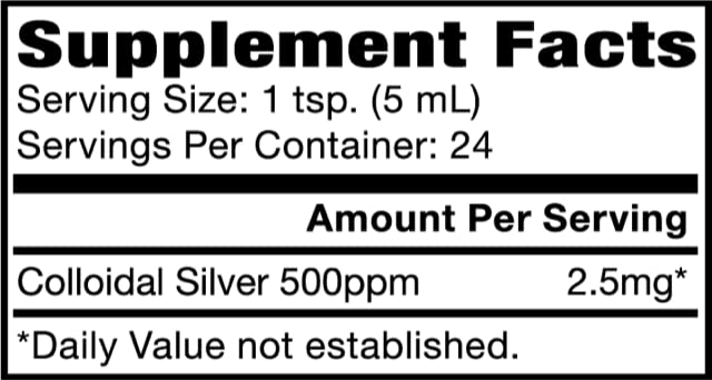 Gouttes d'Argent Colloïdal 500ppm Natural Path Silver Wings sur une cuillère