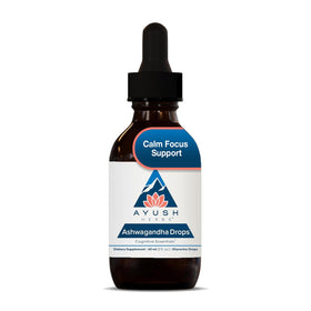 Gouttes d'Ashwagandha au citron Ayush Herbs, flacon de 60 ml