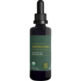 Gouttes d'Ashwagandha Bio KSM-66 Global Healing Center, flacon de 60 ml