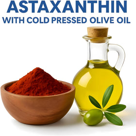 Gouttes d'Astaxanthin sur une cuillère, format liquide