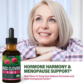 Gouttes d'extrait de trèfle rouge Nabouherb avec compte-gouttes