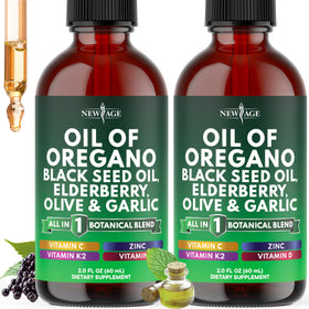 Gouttes d'Huile d'Origan NEW AGE 4 Fl Oz face avant