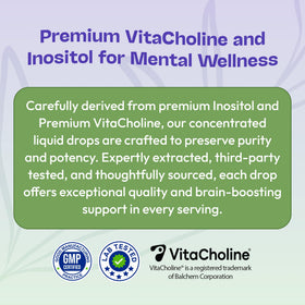 Gouttes d'Inositol & Choline avec une boisson mélangée