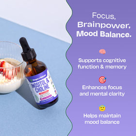 Gouttes d'Inositol & Choline versées sur une cuillère